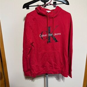 Calvin Klein Jeans Red Hoodie for Men‎
